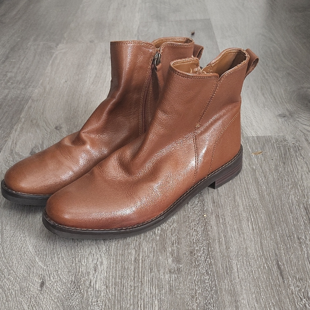 Brown Leather Ankle Boots